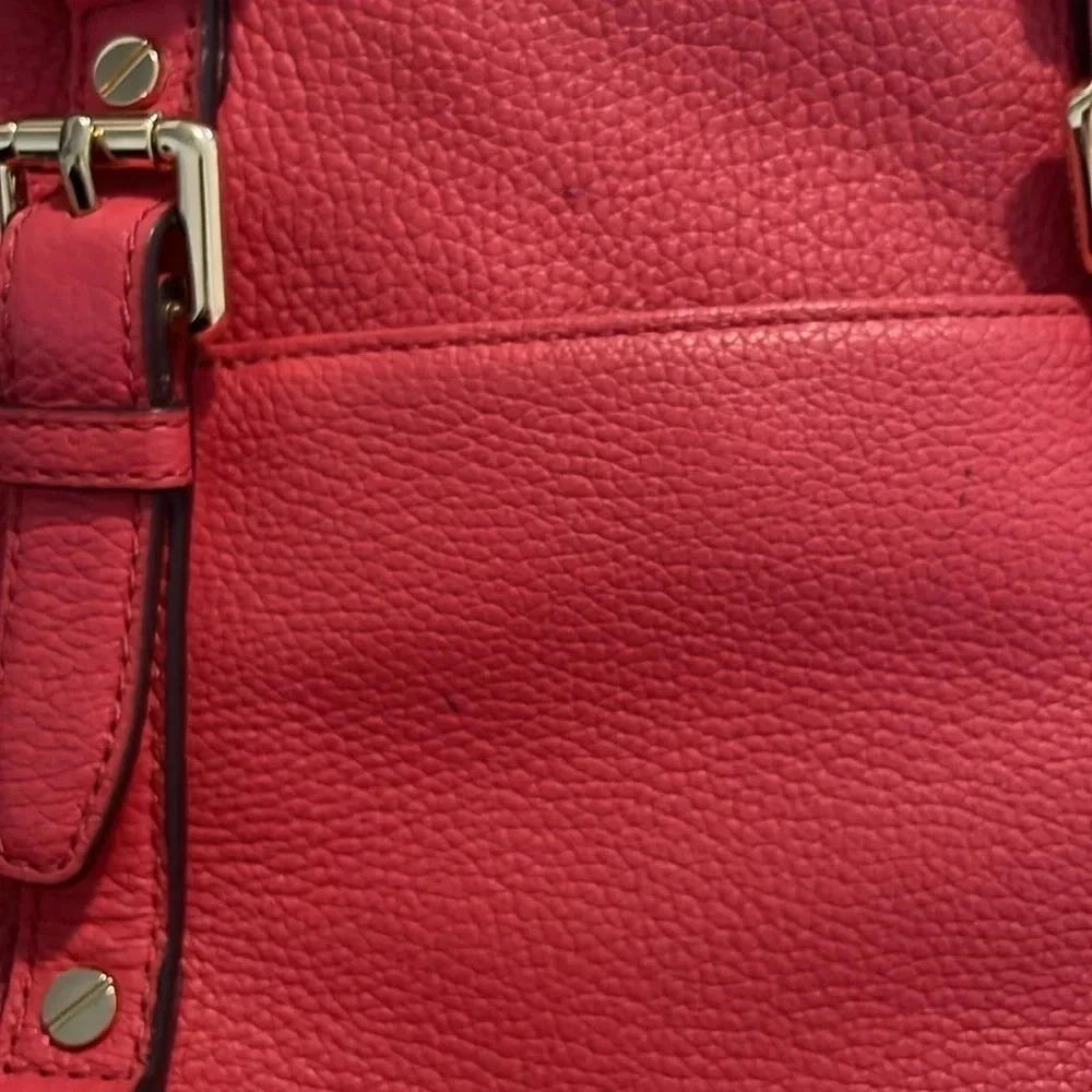 Michael Kors Bedford bowling satchel salmon pink purse - Picture 15 of 15